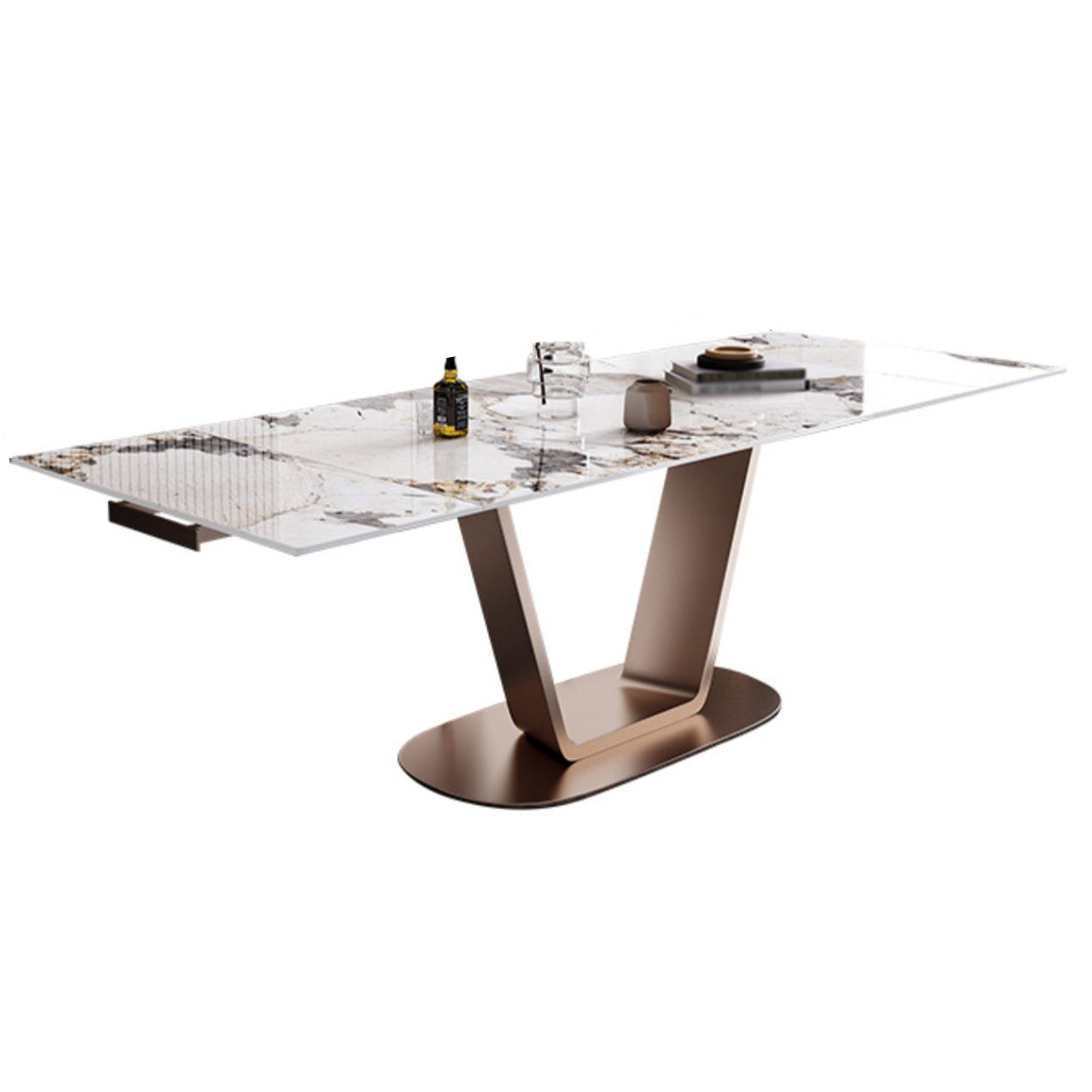 Glam 1/2/5/7 Pieces Dinette Set Sintered Stone Dining Room Set Clearhalo 'Dining Room Sets' 'Dining Tables & Seating' 'dining_room_set' 'Furniture' 'furniture_dining_room_set' 'Kitchen & Dining Furniture' 4961871