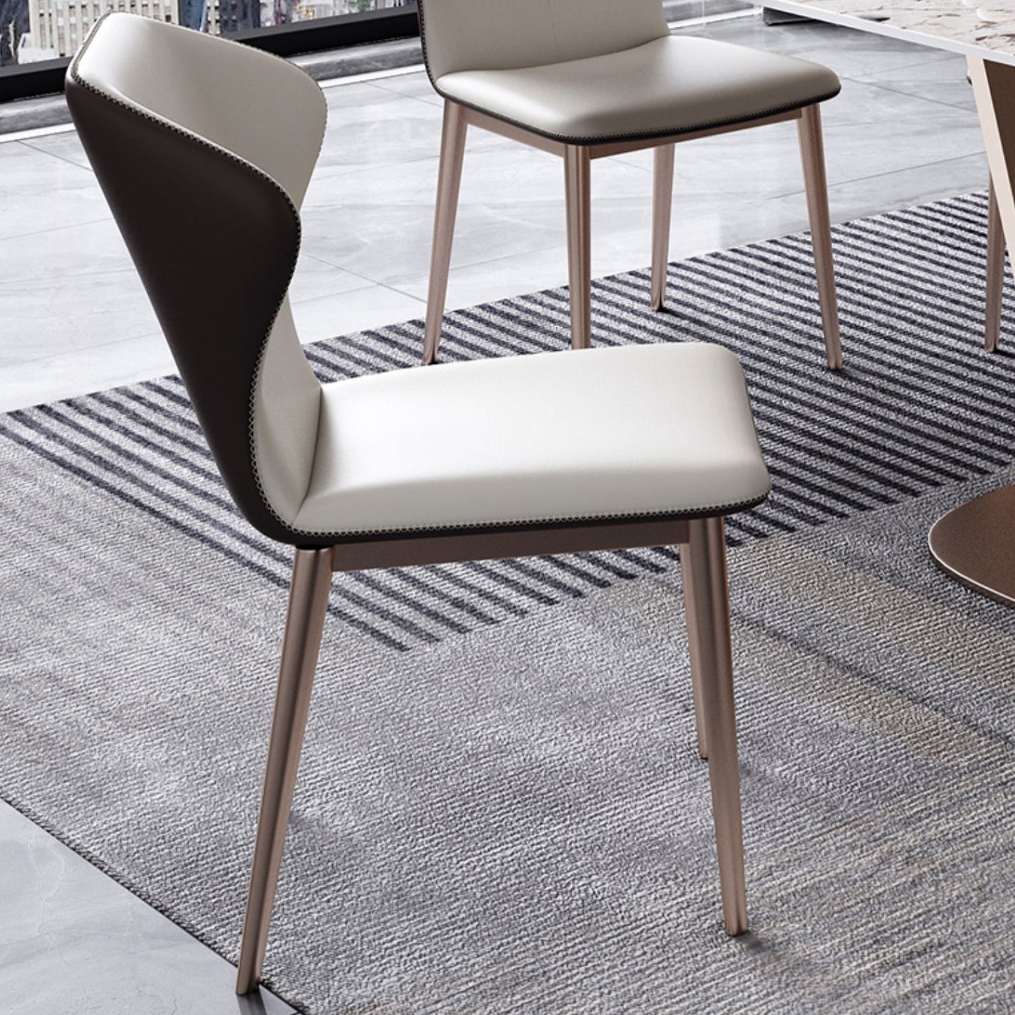 Glam 1/2/5/7 Pieces Dinette Set Sintered Stone Dining Room Set Clearhalo 'Dining Room Sets' 'Dining Tables & Seating' 'dining_room_set' 'Furniture' 'furniture_dining_room_set' 'Kitchen & Dining Furniture' 4961872