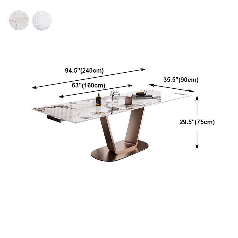 Glam 1/2/5/7 Pieces Dinette Set Sintered Stone Dining Room Set Clearhalo 'Dining Room Sets' 'Dining Tables & Seating' 'dining_room_set' 'Furniture' 'furniture_dining_room_set' 'Kitchen & Dining Furniture' 4961876