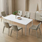 Designer Style 1/2/5/7 Pieces Dining Set Sintered Stone Dining Table with Leather Chairs Clearhalo 'Dining Room Sets' 'Dining Tables & Seating' 'dining_room_set' 'furn' 'furn_dining_room_set' 'Furniture' 'furniture_dining_room_set' 'Kitchen & Dining Furniture' 4961905