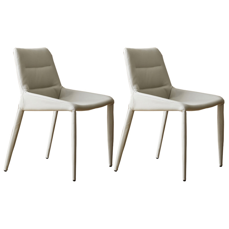 Designer Style 1/2/5/7 Pieces Dining Set Sintered Stone Dining Table with Leather Chairs 2 Grey Chairs Clearhalo 'Dining Room Sets' 'Dining Tables & Seating' 'dining_room_set' 'furn' 'furn_dining_room_set' 'Furniture' 'furniture_dining_room_set' 'Kitchen & Dining Furniture' 4961909