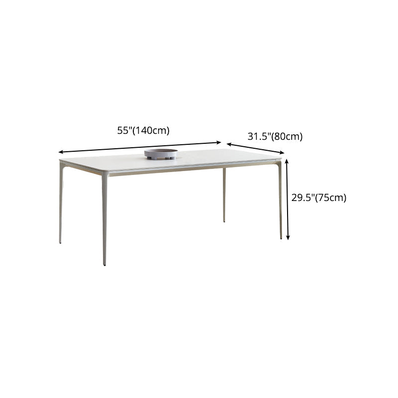Designer Style 1/2/5/7 Pieces Dining Set Sintered Stone Dining Table with Leather Chairs Clearhalo 'Dining Room Sets' 'Dining Tables & Seating' 'dining_room_set' 'furn' 'furn_dining_room_set' 'Furniture' 'furniture_dining_room_set' 'Kitchen & Dining Furniture' 4961912