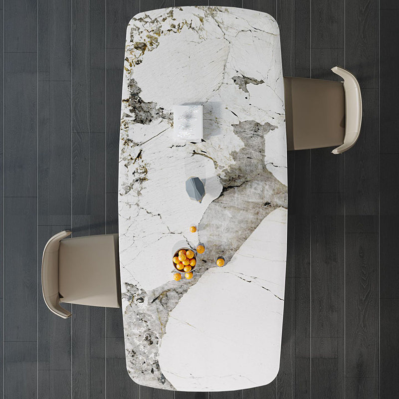 Designer Style 1/3/4/5 Pieces Dining Sets Sintered Stone Dining Table Set 3 Pieces: Table, 2 Chairs Clearhalo 'Dining Room Sets' 'Dining Tables & Seating' 'dining_room_set' 'furn' 'furn_dining_room_set' 'Furniture' 'furniture_dining_room_set' 'Kitchen & Dining Furniture' 4961921