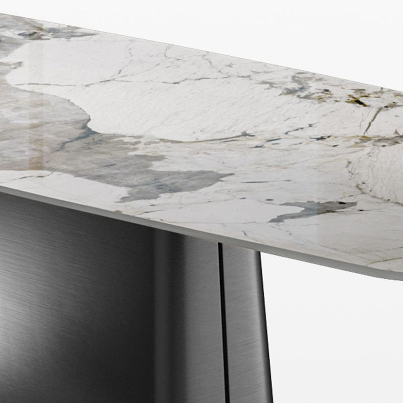 Designer Style 1/3/4/5 Pieces Dining Sets Sintered Stone Dining Table Set Clearhalo 'Dining Room Sets' 'Dining Tables & Seating' 'dining_room_set' 'furn' 'furn_dining_room_set' 'Furniture' 'furniture_dining_room_set' 'Kitchen & Dining Furniture' 4961924