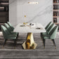 Nordic Glam 1/2/3/4/5/7 Pieces Dining Set Sintered Stone Dining Table Set for Home 7 Pieces: Table, 6 Chairs Clearhalo 'Dining Room Sets' 'Dining Tables & Seating' 'dining_room_set' 'furn' 'furn_dining_room_set' 'Furniture' 'furniture_dining_room_set' 'Kitchen & Dining Furniture' 4961935