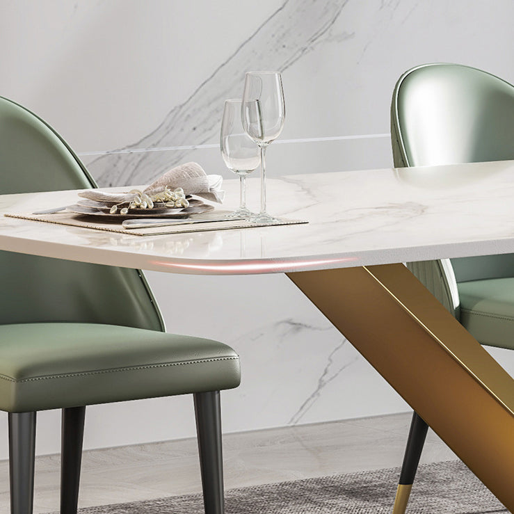 Nordic Glam 1/2/3/4/5/7 Pieces Dining Set Sintered Stone Dining Table Set for Home Clearhalo 'Dining Room Sets' 'Dining Tables & Seating' 'dining_room_set' 'furn' 'furn_dining_room_set' 'Furniture' 'furniture_dining_room_set' 'Kitchen & Dining Furniture' 4961939