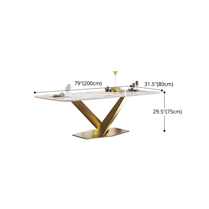 Nordic Glam 1/2/3/4/5/7 Pieces Dining Set Sintered Stone Dining Table Set for Home Clearhalo 'Dining Room Sets' 'Dining Tables & Seating' 'dining_room_set' 'furn' 'furn_dining_room_set' 'Furniture' 'furniture_dining_room_set' 'Kitchen & Dining Furniture' 4961951
