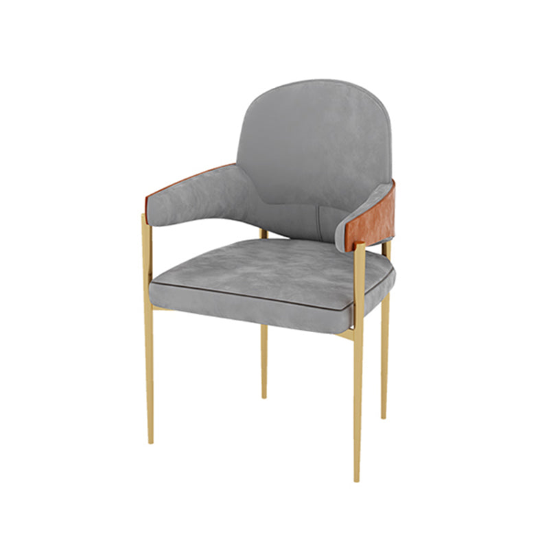 Glam 1/5/7 Pieces Dining Set Round Stone Dining Table for Dining Room 1 Light Grey Chair Clearhalo 'Dining Room Sets' 'Dining Tables & Seating' 'dining_room_set' 'furn' 'furn_dining_room_set' 'Furniture' 'furniture_dining_room_set' 'Kitchen & Dining Furniture' 4961954