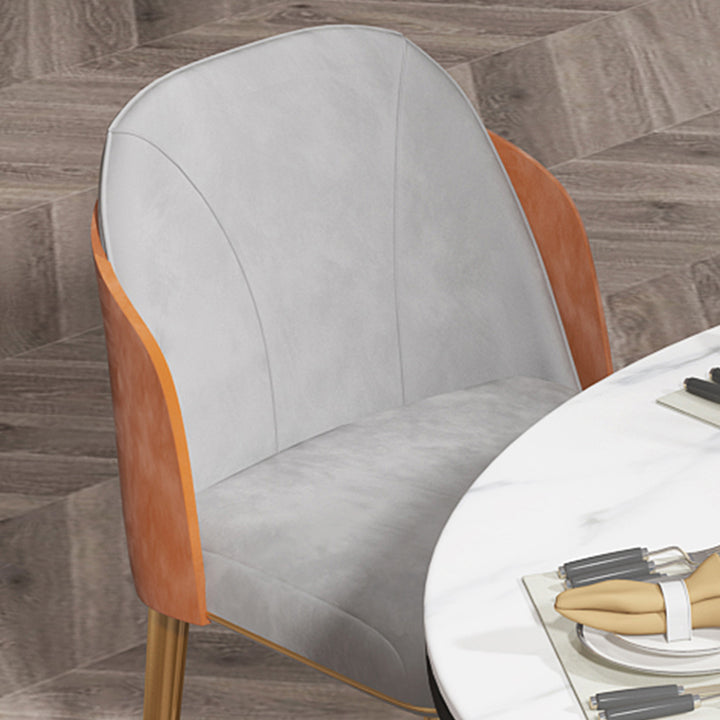 Glam 1/5/7 Pieces Dining Set Round Stone Dining Table for Dining Room Clearhalo 'Dining Room Sets' 'Dining Tables & Seating' 'dining_room_set' 'furn' 'furn_dining_room_set' 'Furniture' 'furniture_dining_room_set' 'Kitchen & Dining Furniture' 4961961