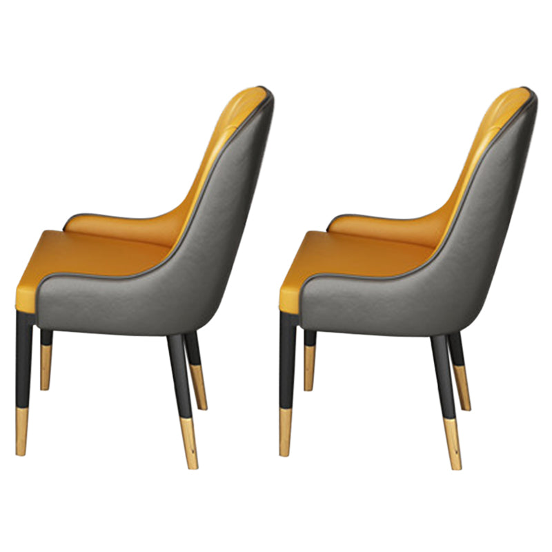 Modern 1/2/5/6/7 Pieces Dining Set Sintered Stone Dining Table Set for Home 2 Orange Chairs Clearhalo 'Dining Room Sets' 'Dining Tables & Seating' 'dining_room_set' 'furn' 'furn_dining_room_set' 'Furniture' 'furniture_dining_room_set' 'Kitchen & Dining Furniture' 4961978