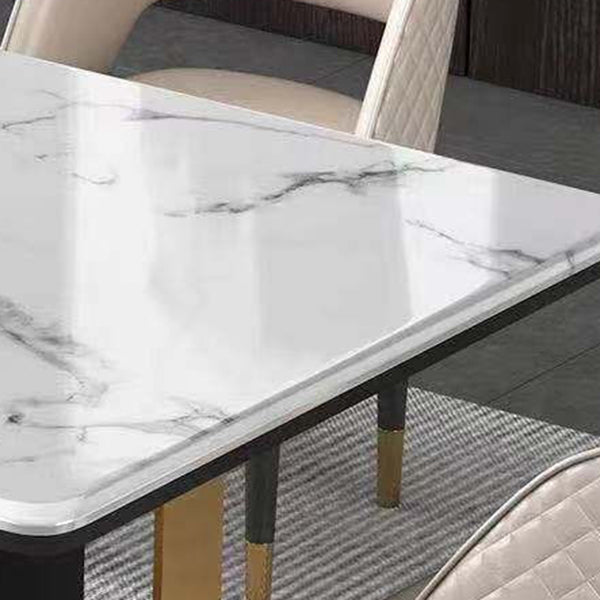 Modern 1/2/5/6/7 Pieces Dining Set Sintered Stone Dining Table Set for Home Clearhalo 'Dining Room Sets' 'Dining Tables & Seating' 'dining_room_set' 'furn' 'furn_dining_room_set' 'Furniture' 'furniture_dining_room_set' 'Kitchen & Dining Furniture' 4961983