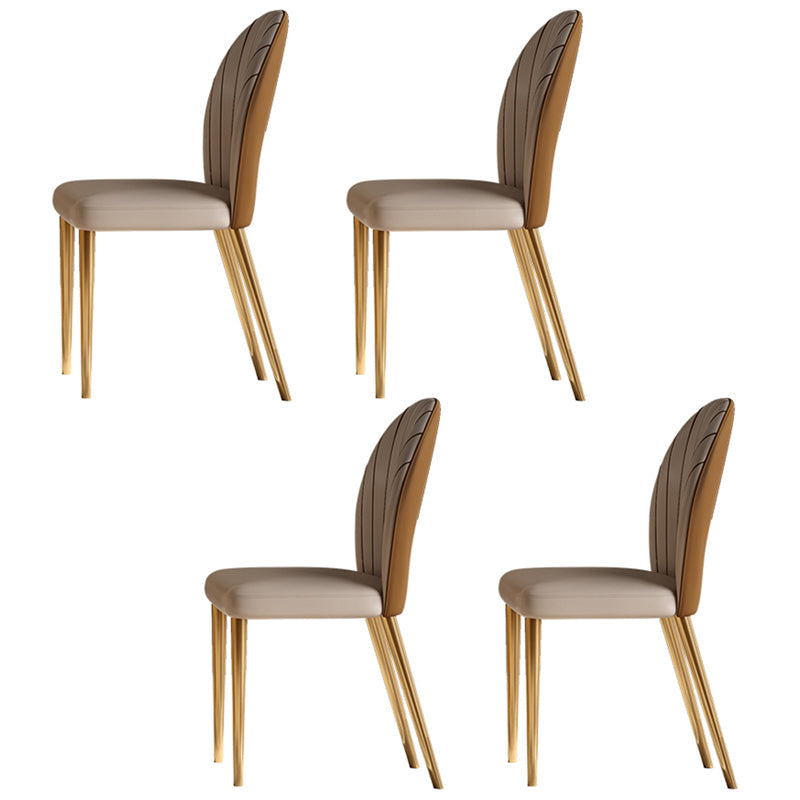 Glam 1/3/4/5/7 Pieces Dining Set Sintered Stone Dining Table Set 4 Beige Chairs Clearhalo 'Dining Room Sets' 'Dining Tables & Seating' 'dining_room_set' 'furn' 'furn_dining_room_set' 'Furniture' 'furniture_dining_room_set' 'Kitchen & Dining Furniture' 4961993