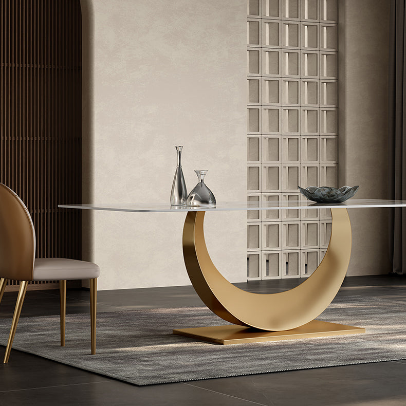 Glam 1/3/4/5/7 Pieces Dining Set Sintered Stone Dining Table Set Clearhalo 'Dining Room Sets' 'Dining Tables & Seating' 'dining_room_set' 'furn' 'furn_dining_room_set' 'Furniture' 'furniture_dining_room_set' 'Kitchen & Dining Furniture' 4961999