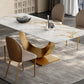 Glam 1/3/4/5/7 Pieces Dining Set Sintered Stone Dining Table Set Clearhalo 'Dining Room Sets' 'Dining Tables & Seating' 'dining_room_set' 'furn' 'furn_dining_room_set' 'Furniture' 'furniture_dining_room_set' 'Kitchen & Dining Furniture' 4962005