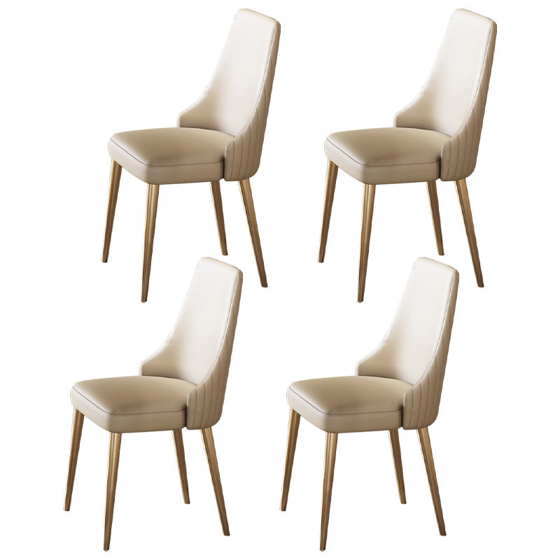 Glam 1/3/4/5/7 Pieces Dining Sets Round Dining Room Table Set 4 White Chairs Clearhalo 'Dining Room Sets' 'Dining Tables & Seating' 'dining_room_set' 'furn' 'furn_dining_room_set' 'Furniture' 'furniture_dining_room_set' 'Kitchen & Dining Furniture' 4962014