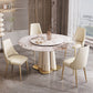 Glam 1/3/4/5/7 Pieces Dining Sets Round Dining Room Table Set Clearhalo 'Dining Room Sets' 'Dining Tables & Seating' 'dining_room_set' 'furn' 'furn_dining_room_set' 'Furniture' 'furniture_dining_room_set' 'Kitchen & Dining Furniture' 4962017