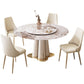 Glam 1/3/4/5/7 Pieces Dining Sets Round Dining Room Table Set 5 Pieces: Table, 4 Chairs Clearhalo 'Dining Room Sets' 'Dining Tables & Seating' 'dining_room_set' 'furn' 'furn_dining_room_set' 'Furniture' 'furniture_dining_room_set' 'Kitchen & Dining Furniture' 4962018