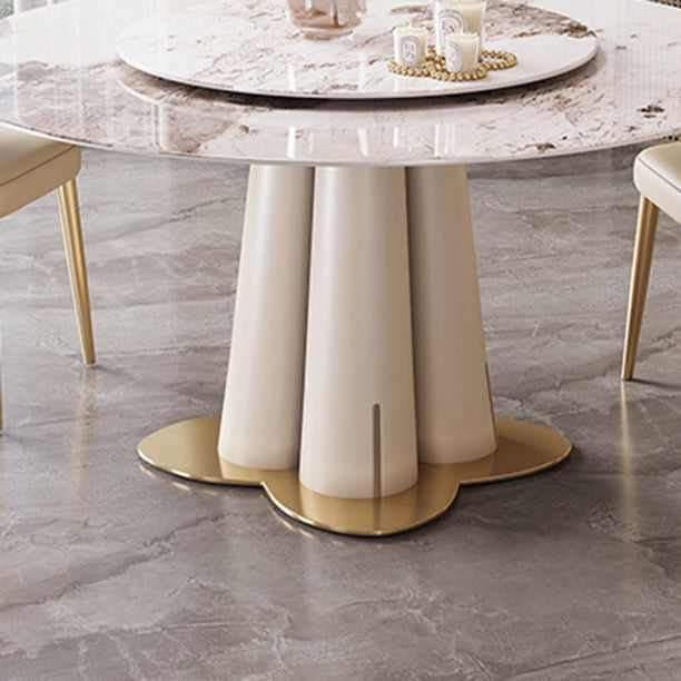 Glam 1/3/4/5/7 Pieces Dining Sets Round Dining Room Table Set Clearhalo 'Dining Room Sets' 'Dining Tables & Seating' 'dining_room_set' 'furn' 'furn_dining_room_set' 'Furniture' 'furniture_dining_room_set' 'Kitchen & Dining Furniture' 4962021