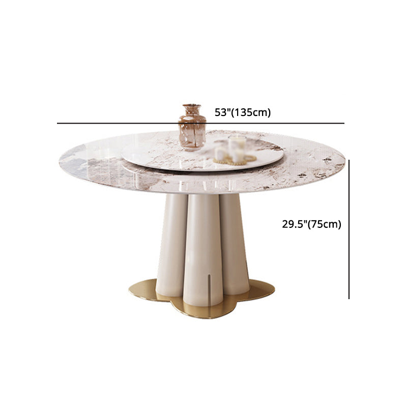 Glam 1/3/4/5/7 Pieces Dining Sets Round Dining Room Table Set Clearhalo 'Dining Room Sets' 'Dining Tables & Seating' 'dining_room_set' 'furn' 'furn_dining_room_set' 'Furniture' 'furniture_dining_room_set' 'Kitchen & Dining Furniture' 4962024