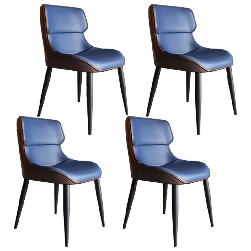 Modern 1/4/7 Pieces Dining Set Rectangle Sintered Stone Dining Table Set 4 Blue Chairs Clearhalo 'Dining Room Sets' 'Dining Tables & Seating' 'dining_room_set' 'furn' 'furn_dining_room_set' 'Furniture' 'furniture_dining_room_set' 'Kitchen & Dining Furniture' 4962035