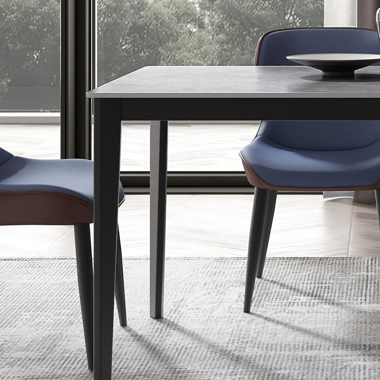 Modern 1/4/7 Pieces Dining Set Rectangle Sintered Stone Dining Table Set Clearhalo 'Dining Room Sets' 'Dining Tables & Seating' 'dining_room_set' 'furn' 'furn_dining_room_set' 'Furniture' 'furniture_dining_room_set' 'Kitchen & Dining Furniture' 4962040