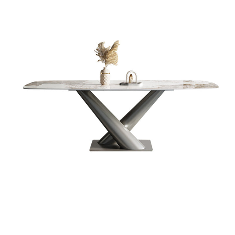 Designer Style 1/2/4/5/7 Pieces Dining Set Sintered Stone Dining Table with Leather Chairs Clearhalo 'Dining Room Sets' 'Dining Tables & Seating' 'dining_room_set' 'furn' 'furn_dining_room_set' 'Furniture' 'furniture_dining_room_set' 'Kitchen & Dining Furniture' 4962050