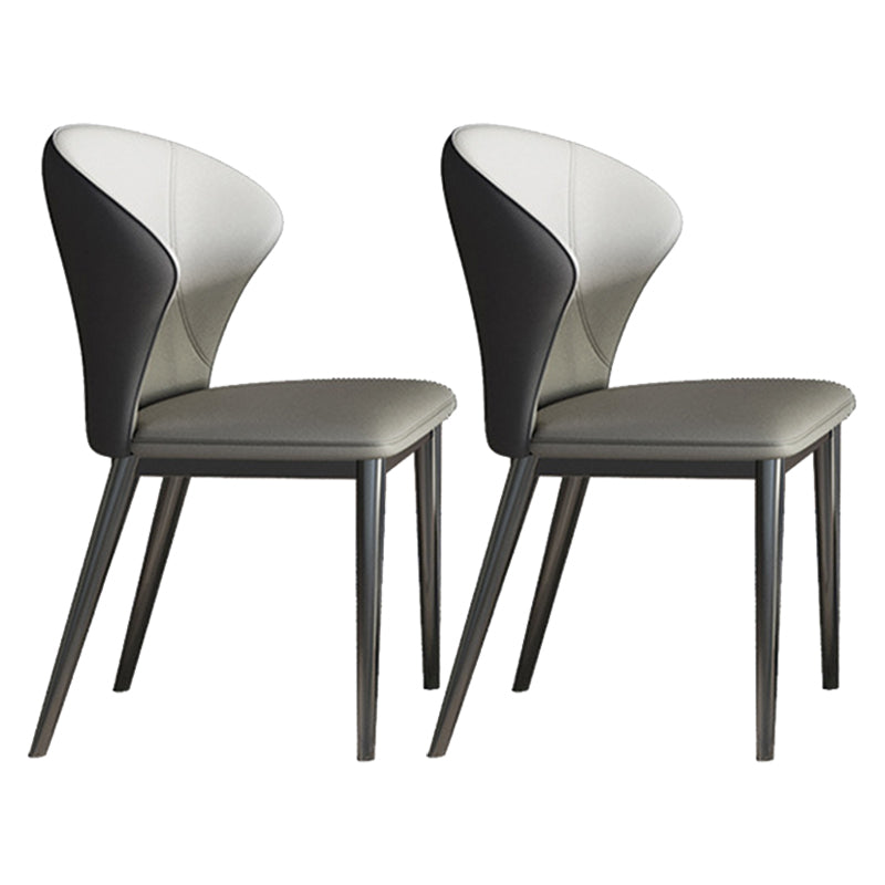 Designer Style 1/2/4/5/7 Pieces Dining Set Sintered Stone Dining Table with Leather Chairs 2 Beige Chairs Clearhalo 'Dining Room Sets' 'Dining Tables & Seating' 'dining_room_set' 'furn' 'furn_dining_room_set' 'Furniture' 'furniture_dining_room_set' 'Kitchen & Dining Furniture' 4962052