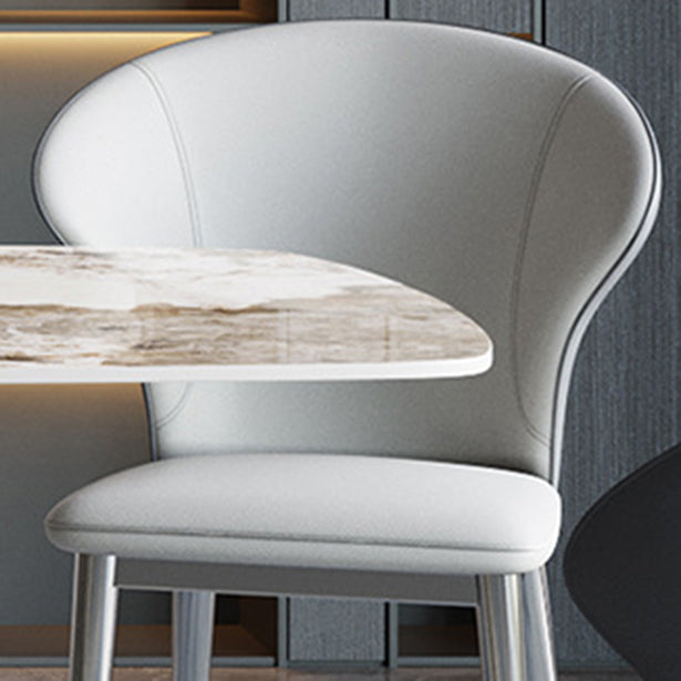 Designer Style 1/2/4/5/7 Pieces Dining Set Sintered Stone Dining Table with Leather Chairs Clearhalo 'Dining Room Sets' 'Dining Tables & Seating' 'dining_room_set' 'furn' 'furn_dining_room_set' 'Furniture' 'furniture_dining_room_set' 'Kitchen & Dining Furniture' 4962057