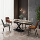 Modern 1/4/6/7 Pieces Dinette Set with Sintered Stone Top Rectangle Dining Table Set 6 Pieces: Table, 5 Chairs Clearhalo 'Dining Room Sets' 'Dining Tables & Seating' 'dining_room_set' 'furn' 'furn_dining_room_set' 'Furniture' 'furniture_dining_room_set' 'Kitchen & Dining Furniture' 4962071