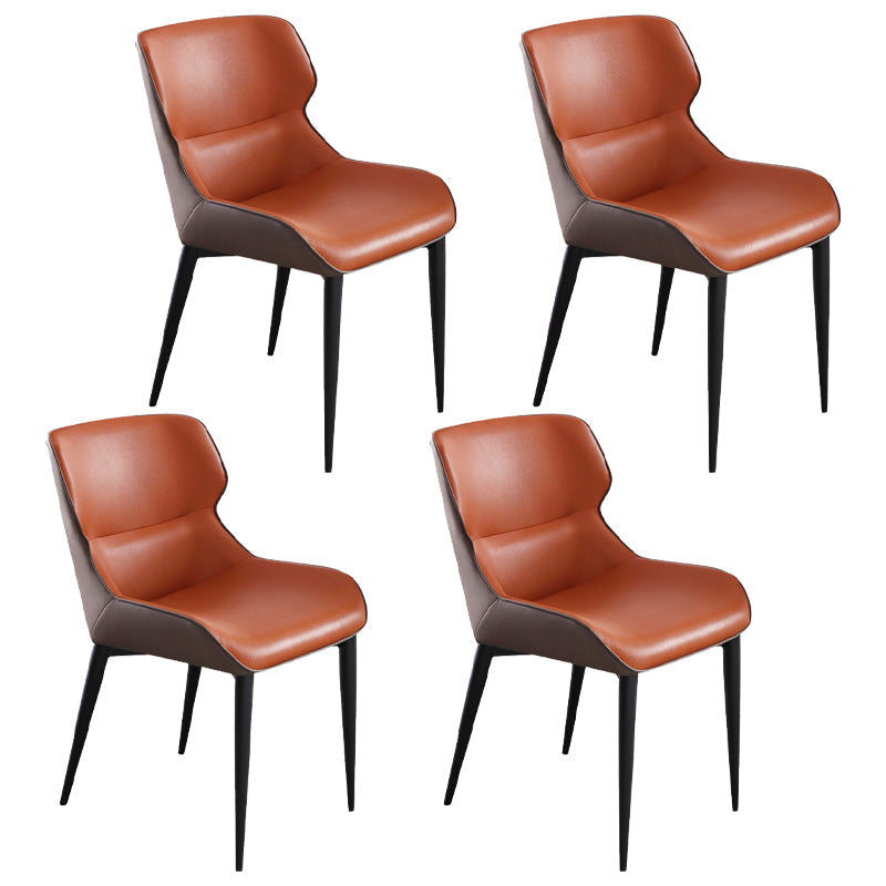 Modern 1/4/6/7 Pieces Dinette Set with Sintered Stone Top Rectangle Dining Table Set 4 Brown Chairs Clearhalo 'Dining Room Sets' 'Dining Tables & Seating' 'dining_room_set' 'furn' 'furn_dining_room_set' 'Furniture' 'furniture_dining_room_set' 'Kitchen & Dining Furniture' 4962074