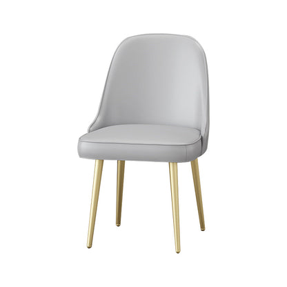 Glam 1/7 Pieces Dining Set Round Stone Dining Table for Kitchen 1 White Chair Clearhalo 'Dining Room Sets' 'Dining Tables & Seating' 'dining_room_set' 'furn' 'furn_dining_room_set' 'Furniture' 'furniture_dining_room_set' 'Kitchen & Dining Furniture' 4962094