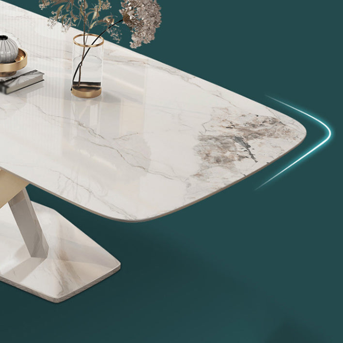 1/2/5/7 Pcs Sintered Stone Dining Table Set Dining Chairs Set Clearhalo 'Dining Room Sets' 'Dining Tables & Seating' 'dining_room_set' 'furn' 'furn_dining_room_set' 'Furniture' 'furniture_dining_room_set' 'Kitchen & Dining Furniture' 4962117