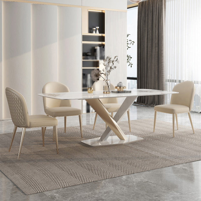 1/2/5/7 Pcs Sintered Stone Dining Table Set Dining Chairs Set Clearhalo 'Dining Room Sets' 'Dining Tables & Seating' 'dining_room_set' 'furn' 'furn_dining_room_set' 'Furniture' 'furniture_dining_room_set' 'Kitchen & Dining Furniture' 4962121