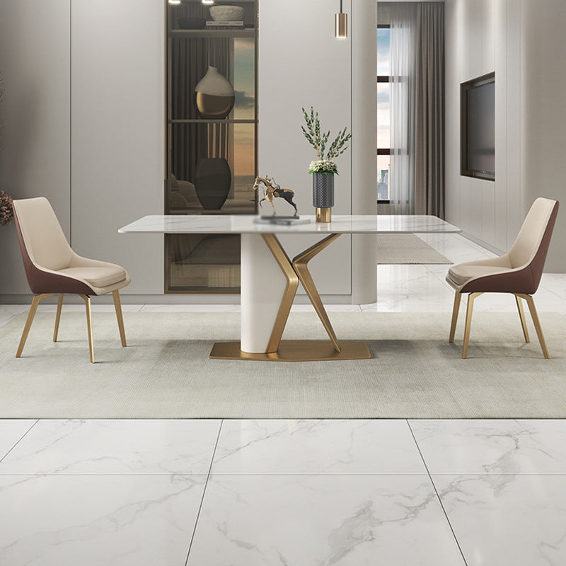 Scandinavian 1/2/3/4/5 Dining Table Set with Chair Sintered Stone Dining Table Set Clearhalo 'Dining Room Sets' 'Dining Tables & Seating' 'dining_room_set' 'furn' 'furn_dining_room_set' 'Furniture' 'furniture_dining_room_set' 'Kitchen & Dining Furniture' 4962145