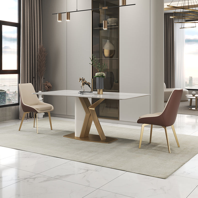 Scandinavian 1/2/3/4/5 Dining Table Set with Chair Sintered Stone Dining Table Set 3 Pieces: Table, 2 Chairs Clearhalo 'Dining Room Sets' 'Dining Tables & Seating' 'dining_room_set' 'furn' 'furn_dining_room_set' 'Furniture' 'furniture_dining_room_set' 'Kitchen & Dining Furniture' 4962146