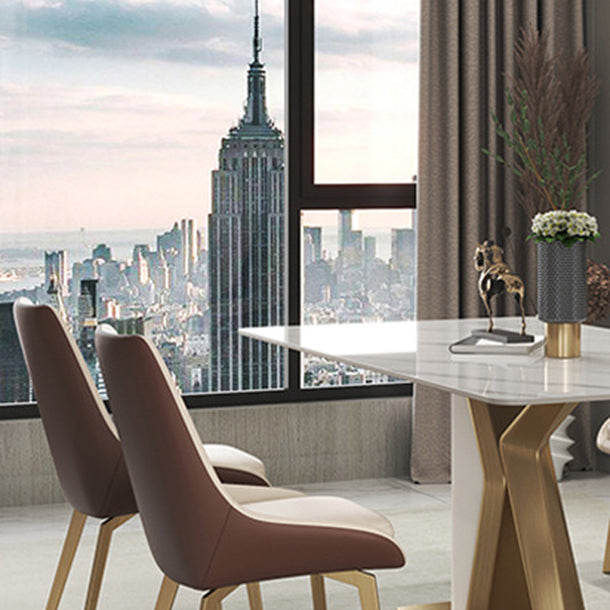 Scandinavian 1/2/3/4/5 Dining Table Set with Chair Sintered Stone Dining Table Set Clearhalo 'Dining Room Sets' 'Dining Tables & Seating' 'dining_room_set' 'furn' 'furn_dining_room_set' 'Furniture' 'furniture_dining_room_set' 'Kitchen & Dining Furniture' 4962156