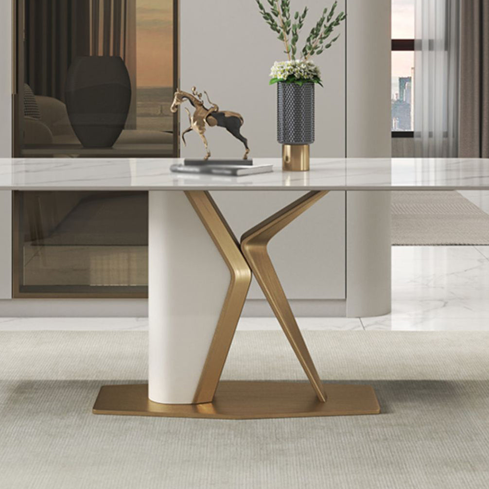 Scandinavian 1/2/3/4/5 Dining Table Set with Chair Sintered Stone Dining Table Set Clearhalo 'Dining Room Sets' 'Dining Tables & Seating' 'dining_room_set' 'furn' 'furn_dining_room_set' 'Furniture' 'furniture_dining_room_set' 'Kitchen & Dining Furniture' 4962157