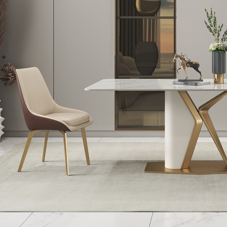 Scandinavian 1/2/3/4/5 Dining Table Set with Chair Sintered Stone Dining Table Set Clearhalo 'Dining Room Sets' 'Dining Tables & Seating' 'dining_room_set' 'furn' 'furn_dining_room_set' 'Furniture' 'furniture_dining_room_set' 'Kitchen & Dining Furniture' 4962159