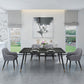 Black Frame Stone Dining Room Table Traditional Luxury Rectangle Dining Table Black Gold 55.1"L x 31.5"W x 29.5"H Without Chairs Clearhalo 'Dining Tables & Seating' 'Dining Tables' 'dining_table' 'furn' 'furn_dining_table' 'Furniture' 'furniture_dining_table' 'Kitchen & Dining Furniture' 'kitchen' 'kitchen_dining_table' 4962166