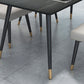 Black Frame Stone Dining Room Table Traditional Luxury Rectangle Dining Table Clearhalo 'Dining Tables & Seating' 'Dining Tables' 'dining_table' 'furn' 'furn_dining_table' 'Furniture' 'furniture_dining_table' 'Kitchen & Dining Furniture' 'kitchen' 'kitchen_dining_table' 4962175