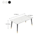 Black Frame Stone Dining Room Table Traditional Luxury Rectangle Dining Table Clearhalo 'Dining Tables & Seating' 'Dining Tables' 'dining_table' 'furn' 'furn_dining_table' 'Furniture' 'furniture_dining_table' 'Kitchen & Dining Furniture' 'kitchen' 'kitchen_dining_table' 4962184