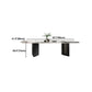 Stone Top Dining Table Contemporary Rectangle Dining Table with Black Base Clearhalo 'Dining Tables & Seating' 'Dining Tables' 'dining_table' 'furn' 'furn_dining_table' 'Furniture' 'furniture_dining_table' 'Kitchen & Dining Furniture' 'kitchen' 'kitchen_dining_table' 4962197