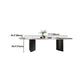 Stone Top Dining Table Contemporary Rectangle Dining Table with Black Base Clearhalo 'Dining Tables & Seating' 'Dining Tables' 'dining_table' 'furn' 'furn_dining_table' 'Furniture' 'furniture_dining_table' 'Kitchen & Dining Furniture' 'kitchen' 'kitchen_dining_table' 4962198
