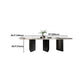 Stone Top Dining Table Contemporary Rectangle Dining Table with Black Base Clearhalo 'Dining Tables & Seating' 'Dining Tables' 'dining_table' 'furn' 'furn_dining_table' 'Furniture' 'furniture_dining_table' 'Kitchen & Dining Furniture' 'kitchen' 'kitchen_dining_table' 4962199