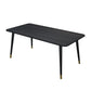 Glam Stone Rectangle Dining Table Matte Finish Home Table with 4 Legs Black Without Chairs Clearhalo 'Dining Tables & Seating' 'Dining Tables' 'dining_table' 'furn' 'furn_dining_table' 'Furniture' 'furniture_dining_table' 'Kitchen & Dining Furniture' 'kitchen' 'kitchen_dining_table' 4962206