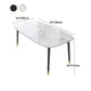 Glam Matte Finish Marble Table Home Rectangle Dining Table with 4 Legs Clearhalo 'Dining Tables & Seating' 'Dining Tables' 'dining_table' 'Furniture' 'furniture_dining_table' 'Kitchen & Dining Furniture' 'kitchen' 'kitchen_dining_table' 4962228