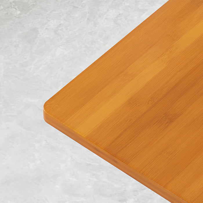 Modern Bamboo Pedestal Dining Table Natural Folding Table for Kitchen Clearhalo 'Dining Tables & Seating' 'Dining Tables' 'dining_table' 'furn' 'furn_dining_table' 'Furniture' 'furniture_dining_table' 'Kitchen & Dining Furniture' 'kitchen' 'kitchen_dining_table' 4962248