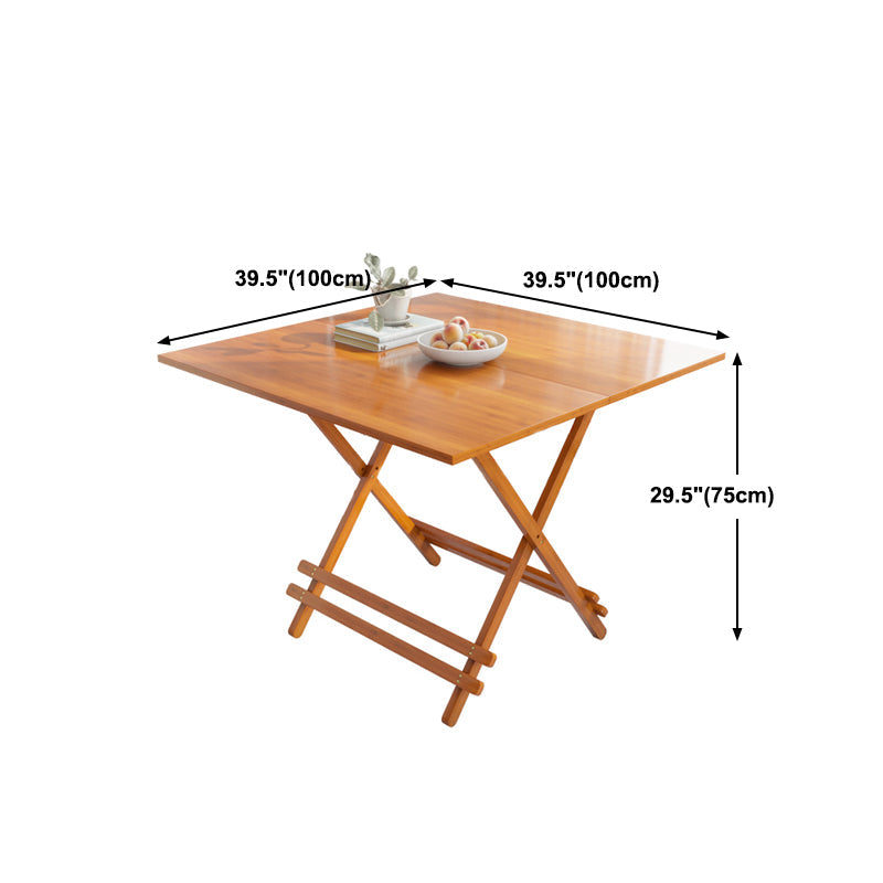 Modern Bamboo Pedestal Dining Table Natural Folding Table for Kitchen Clearhalo 'Dining Tables & Seating' 'Dining Tables' 'dining_table' 'furn' 'furn_dining_table' 'Furniture' 'furniture_dining_table' 'Kitchen & Dining Furniture' 'kitchen' 'kitchen_dining_table' 4962253