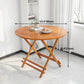 Modern Bamboo Pedestal Dining Table Natural Folding Table for Kitchen Clearhalo 'Dining Tables & Seating' 'Dining Tables' 'dining_table' 'furn' 'furn_dining_table' 'Furniture' 'furniture_dining_table' 'Kitchen & Dining Furniture' 'kitchen' 'kitchen_dining_table' 4962256