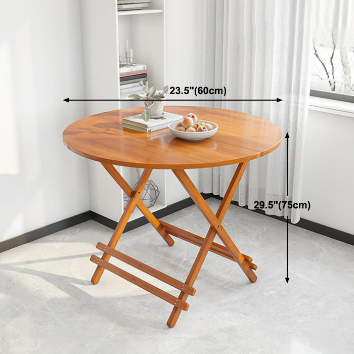 Modern Bamboo Pedestal Dining Table Natural Folding Table for Kitchen Clearhalo 'Dining Tables & Seating' 'Dining Tables' 'dining_table' 'furn' 'furn_dining_table' 'Furniture' 'furniture_dining_table' 'Kitchen & Dining Furniture' 'kitchen' 'kitchen_dining_table' 4962256